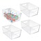 Azar Displays Storage Tote, Styrene, Clear, 6.5 in H, 13 in W, 13 in L, 4 PK 556239-4PK - alternate 1